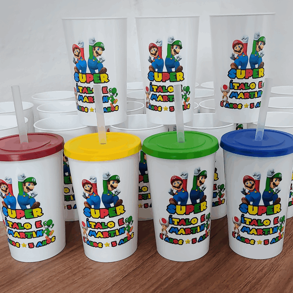 twister copo tampinha canudo super mario